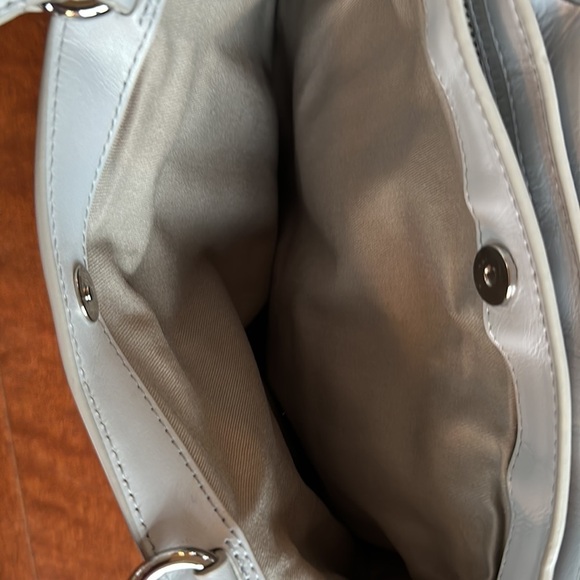 Rebecca Minkoff leather top handle satchel in a periwinkle color. - Picture 8 of 12